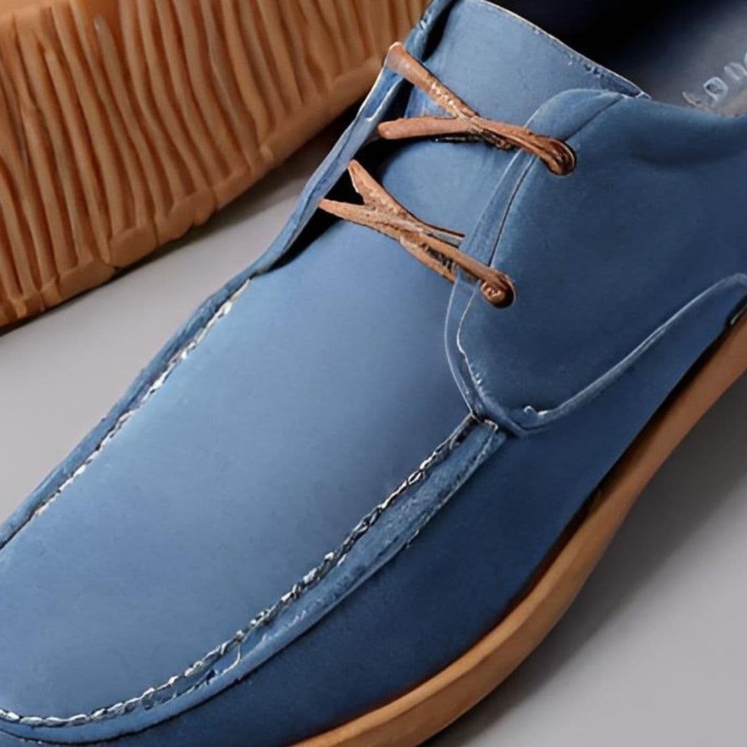 Classic Blue Suede Casual Shoes